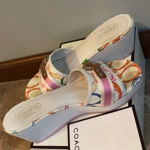Coach signature “C” wedges